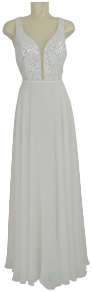 Langes Brautkleid in ivory white