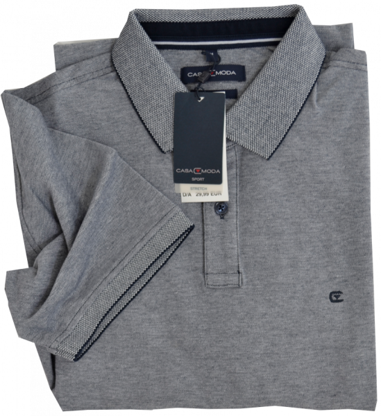 1/2 Arm Polo Shirt in dunkel blau meliert