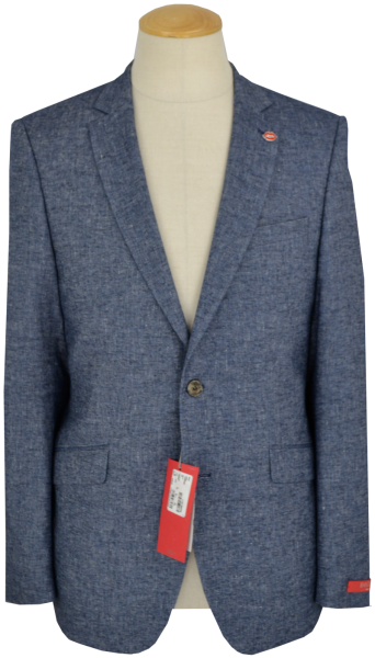 Sommerlicher Anzug Blazer in mittel blau mit Struktur