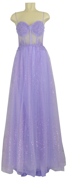 Langes Ballkleid in lavender